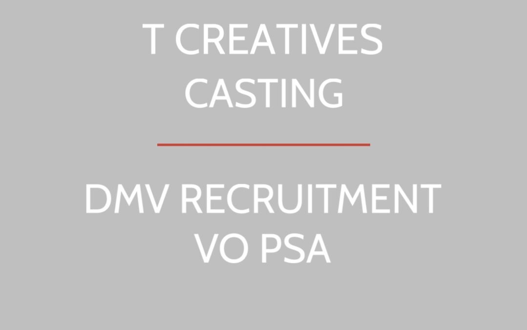 DMV recruitment VO casting